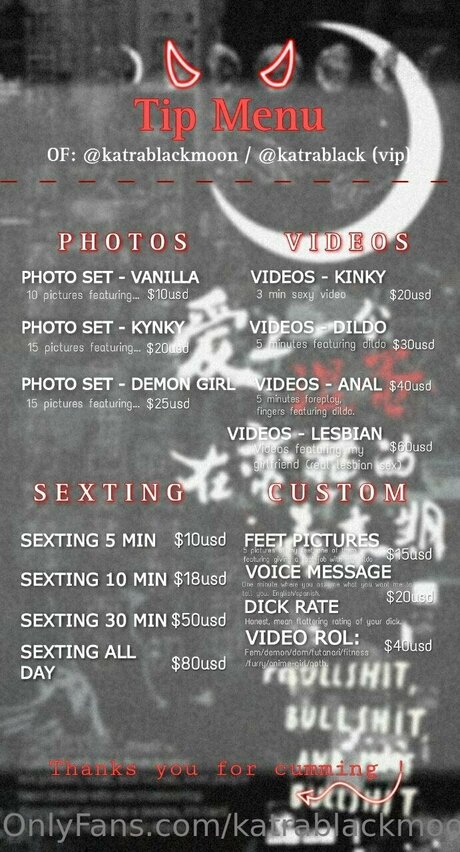 Nacktes geleaktes OnlyFans-Foto von Katrablackmoon
