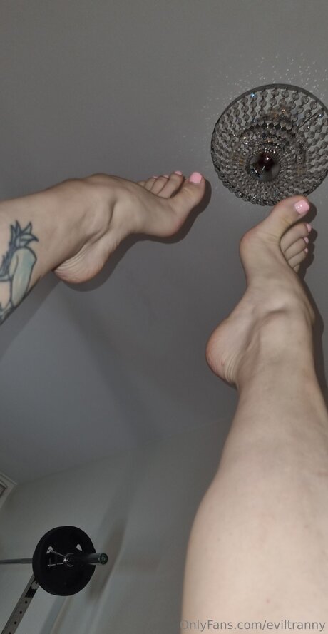 Naakte gelekte OnlyFans-foto van Eviltranny