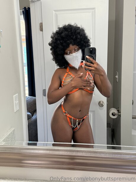 Naakte gelekte OnlyFans-foto van Ebonybuttspremium