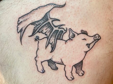 Naken läckt OnlyFans-bild av The Inked Pig