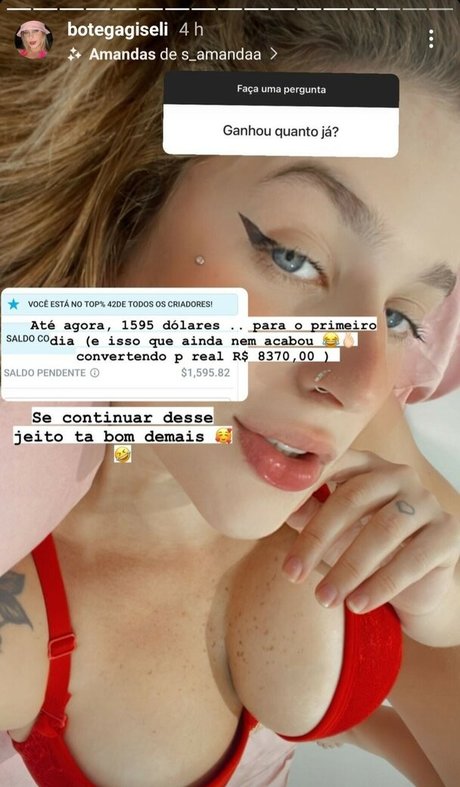 Nahá fotka uniklých OnlyFans od Giseli Botega