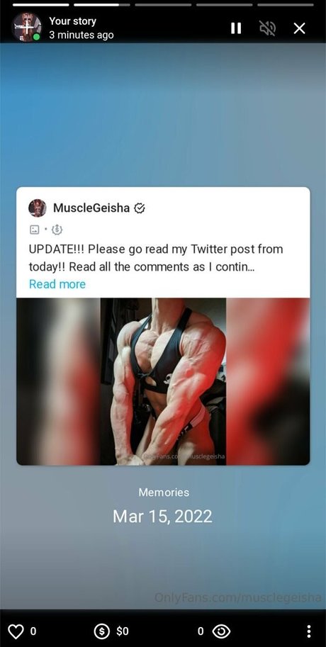 Nøgent lækket OnlyFans-billede af Musclegeisha