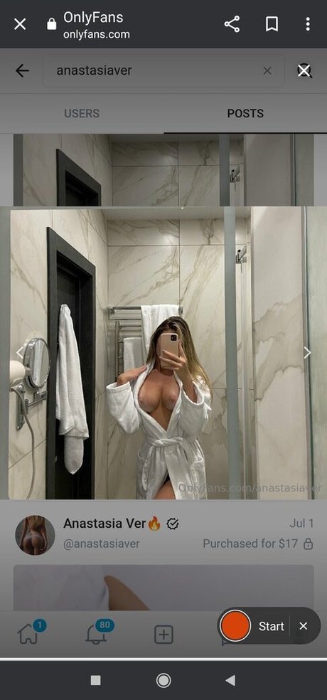 Nøgent lækket OnlyFans-billede af Anastasiaver