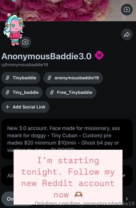 Alasti lekkinud OnlyFans-i pilt Free Anonymousbaddie19