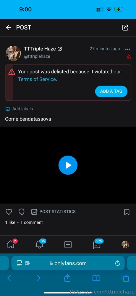 Foto nua vazada do OnlyFans de Tttriplehaze