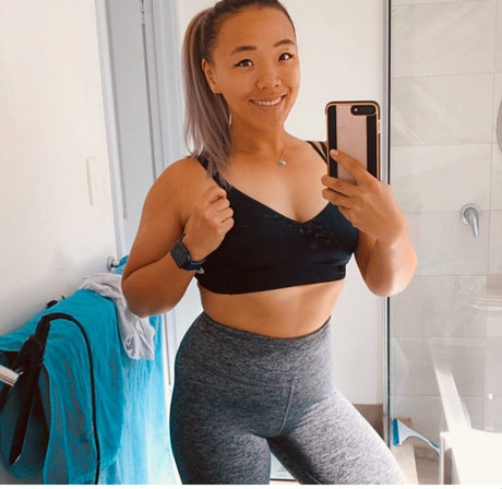 Naakte gelekte OnlyFans-foto van Janekim Fitness