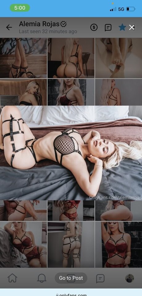 Foto di nudo di fuga di OnlyFans di Alemia Rojas