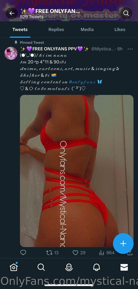 Naken läckt OnlyFans-bild av Mysticalnana
