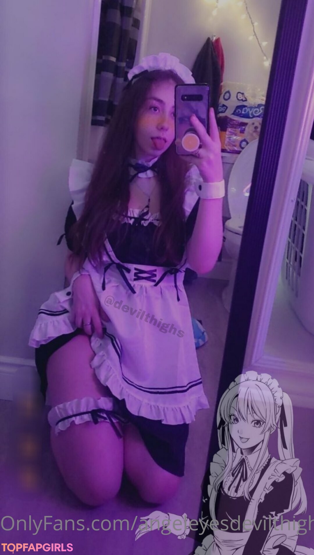 Naken lekkede OnlyFans-bilde av Angel Eyes Devil Thighs #1