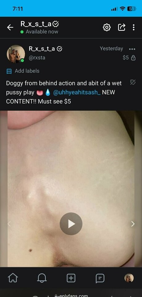 Alaston vuotanut OnlyFans-kuva Rxsta